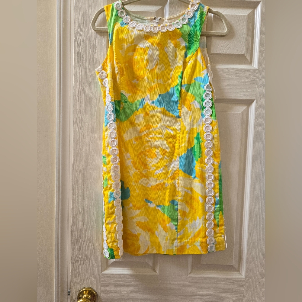 Lilly Pultizer Yellow First Impressions Shift Dress